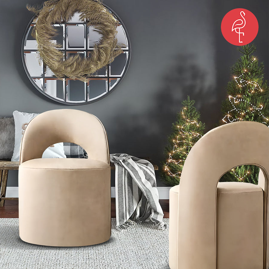 Selena Suede Accent Chair