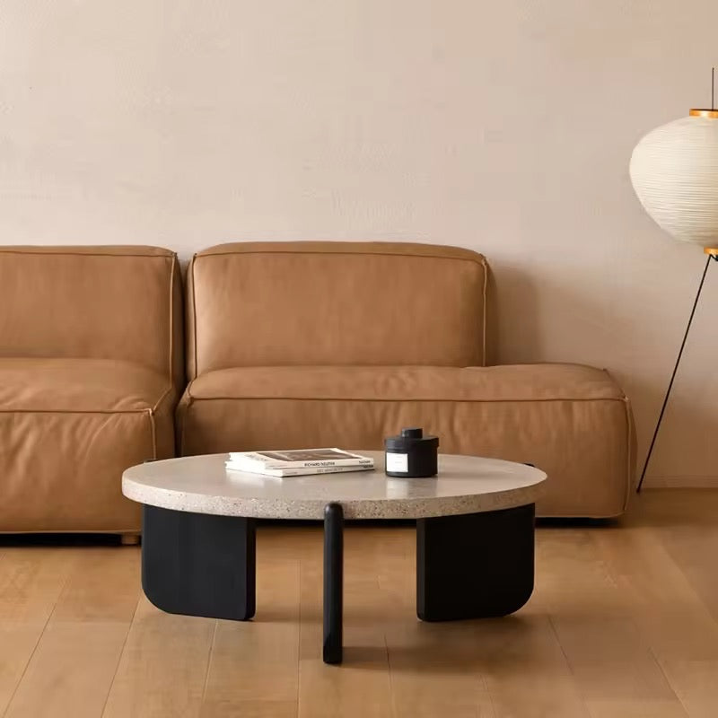 Soma Travertine Top Coffee Table