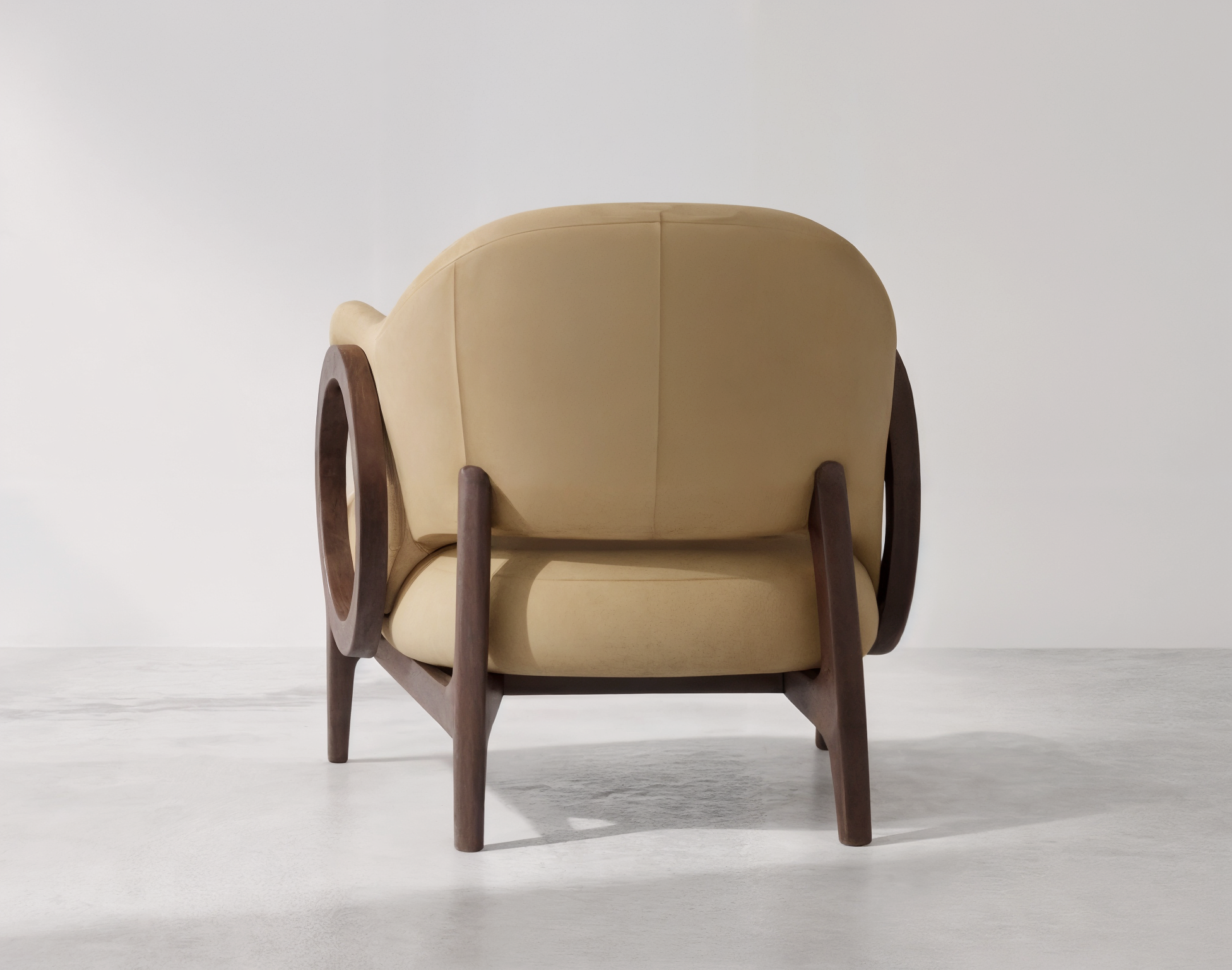 The Sosen Accent Chair detail view - solid teak wood accent chair - The Flamingo Life