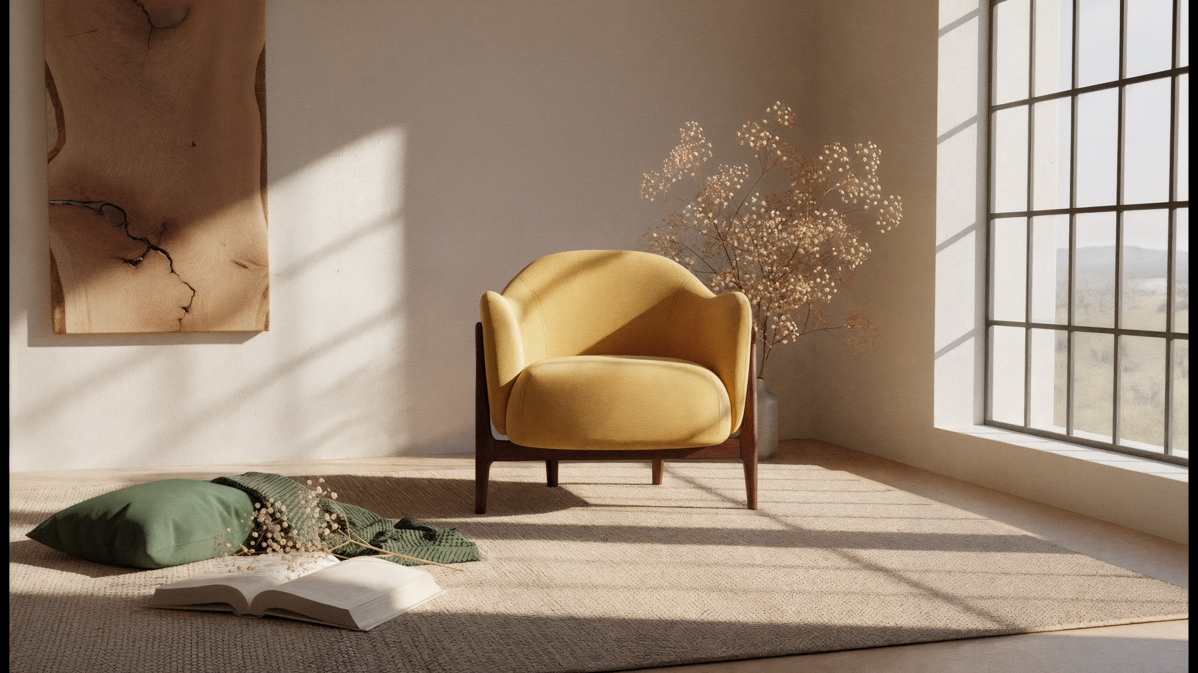 The Sosen Accent Chair side view - solid teak wood accent chair - The Flamingo Life