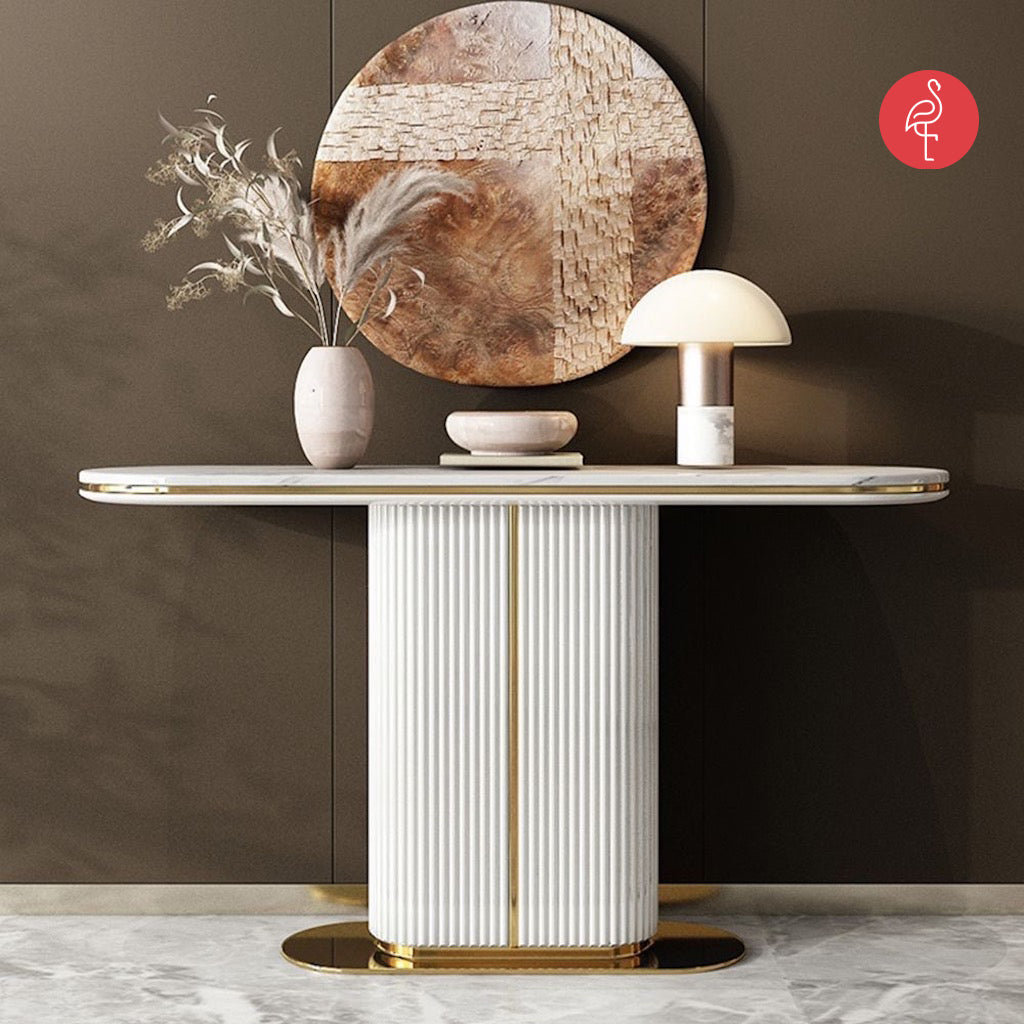 Tahiti Marble Luxury Console Table For Living Room &  Bedroom