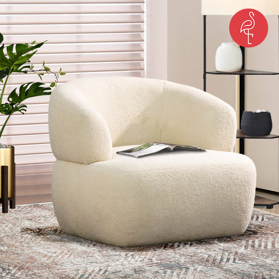Teddy Boy Maximum Comfort Relax Boucle Accent Chair