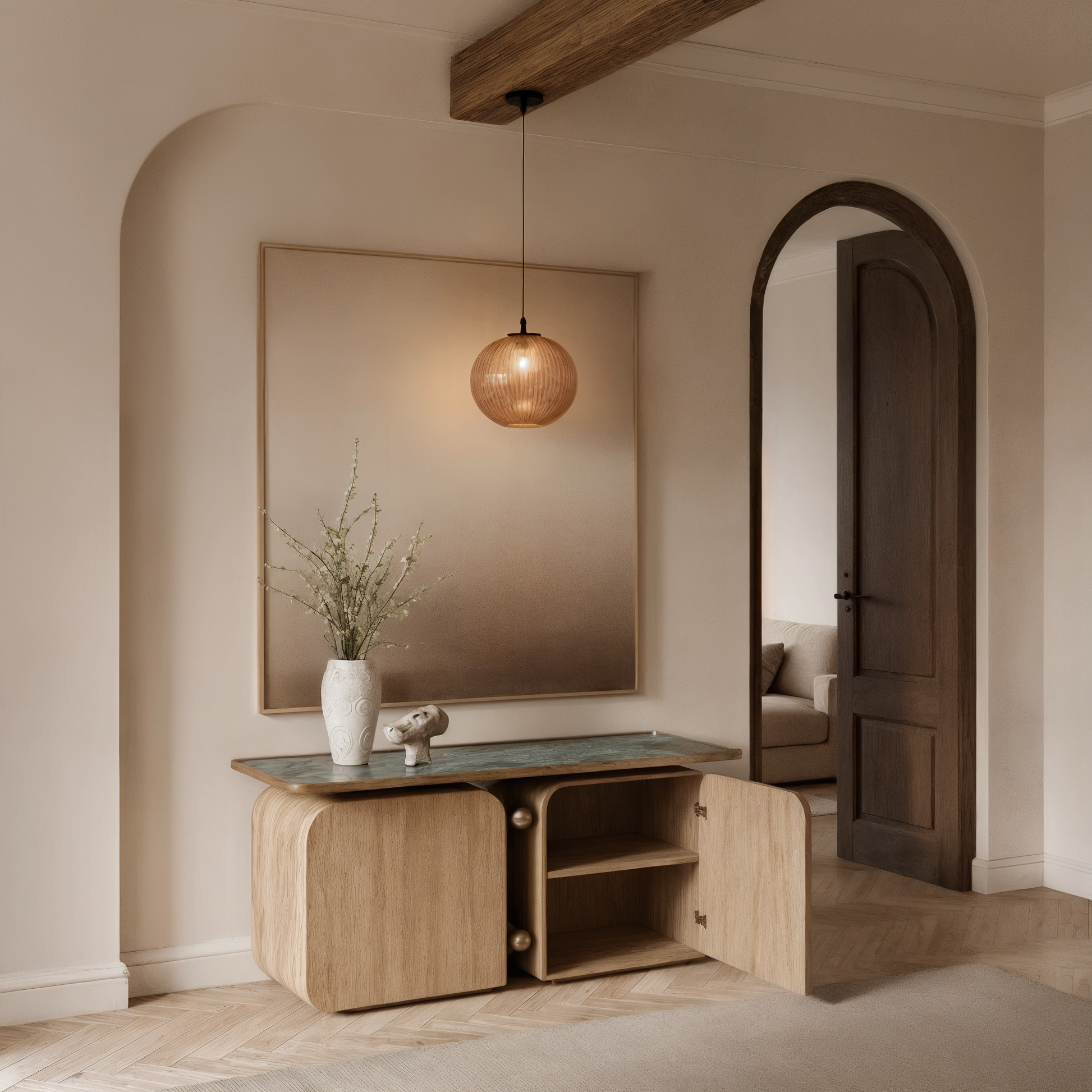 The Duo Console - marble console table - The Flamingo Life