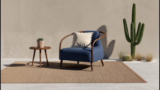 The Wabi Chair - solid teak wood accent chair - The Flamingo Life