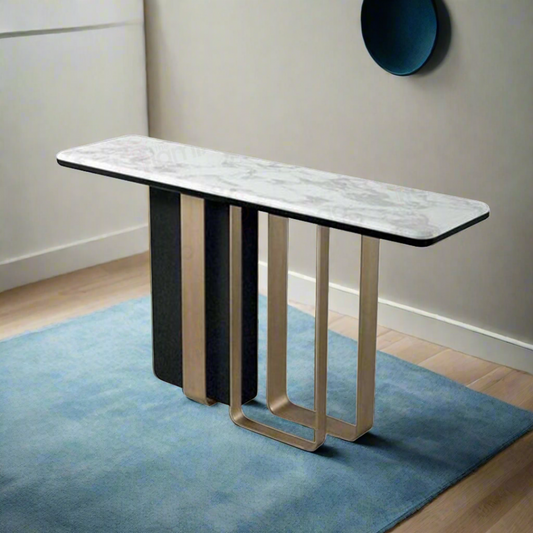 Trunge Console - marble console table - The Flamingo Life