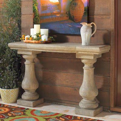 Tuscany Outdoor Stone Console - console table - The Flamingo Life