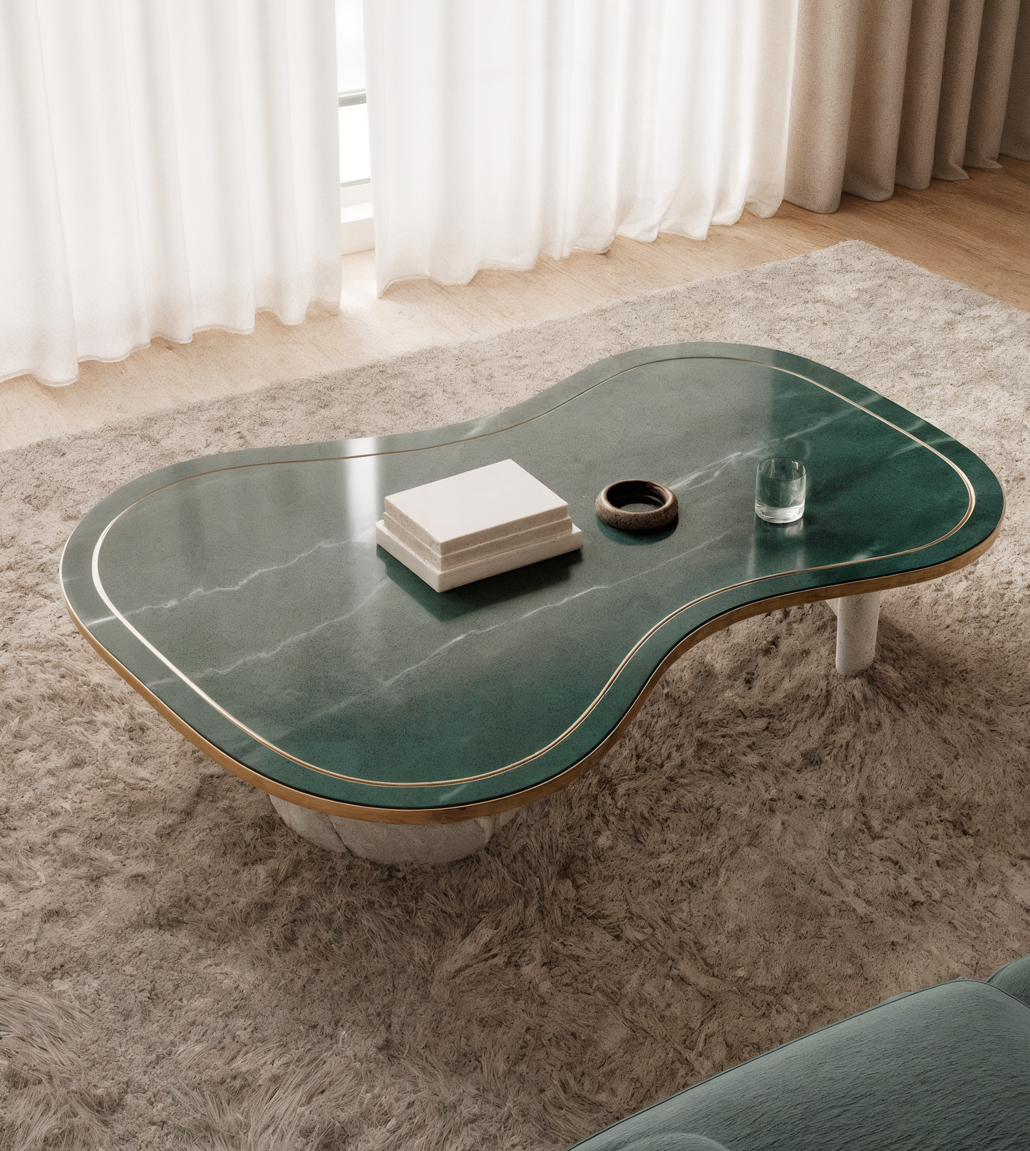 Uku Marble Top Coffee Table - marble coffee table - The Flamingo Life