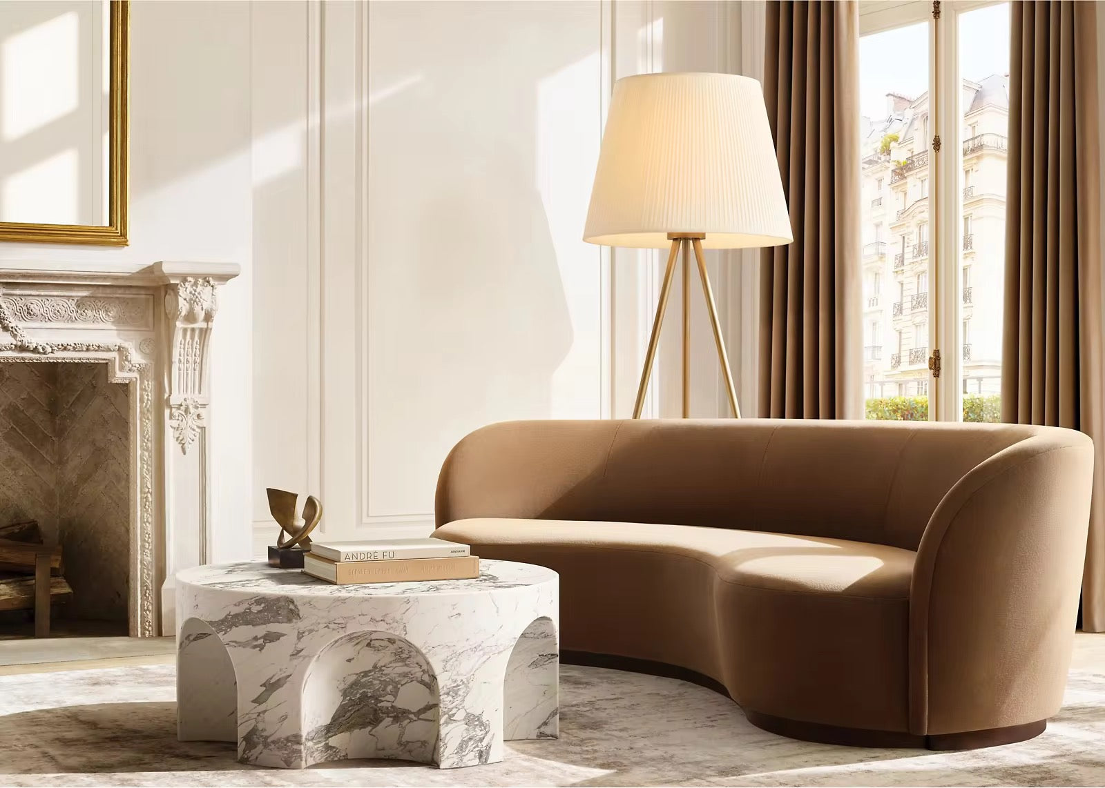 Vero Elegant Couch - suede upholstery sofa - The Flamingo Life