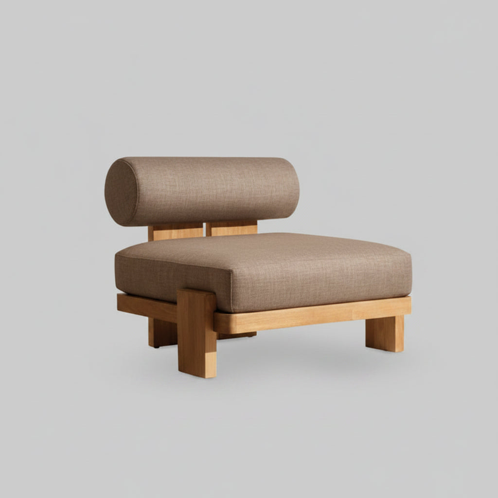Wainganga Outdoor Teak Furniture – sofa set view – luxury outdoor teak furniture India – The Flamingo Life