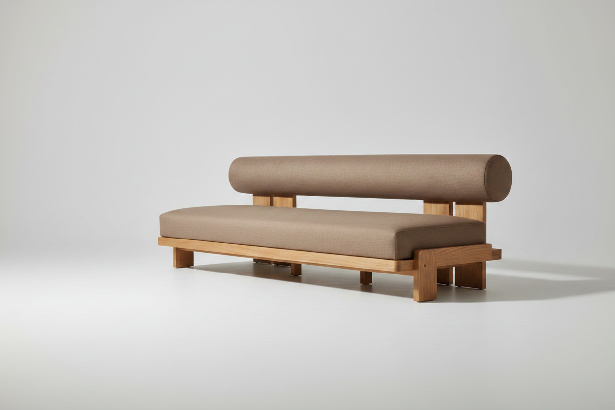 Wainganga Outdoor Teak Furniture – garden setting view – luxury outdoor teak furniture India – The Flamingo Life