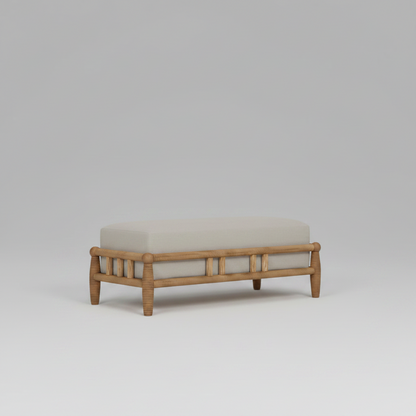Yamuna Outdoor Teak Furniture – garden setting view – luxury outdoor teak furniture India – The Flamingo Life
