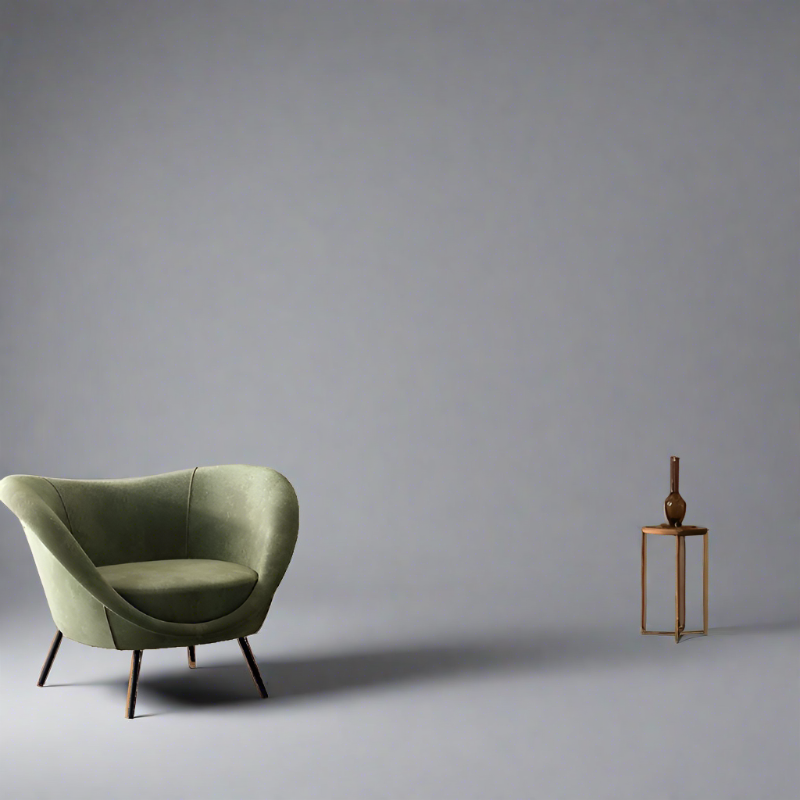 Rosie Accent Chair side view - accent chair - The Flamingo Life