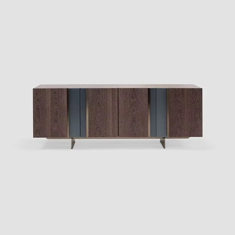 Elon Console/Buffet Table side view - wood veneer console table - The Flamingo Life