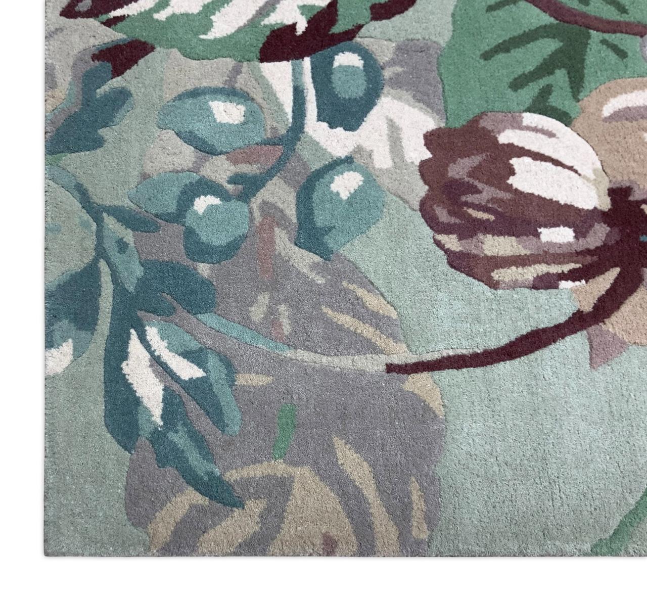 Premium Hand Tufted Floral Carpet – styled room view – luxury floral carpet India – The Flamingo Life