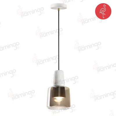 Venecia Marble & Glass Hanging Lights – room setting – luxury pendant light India – The Flamingo Life