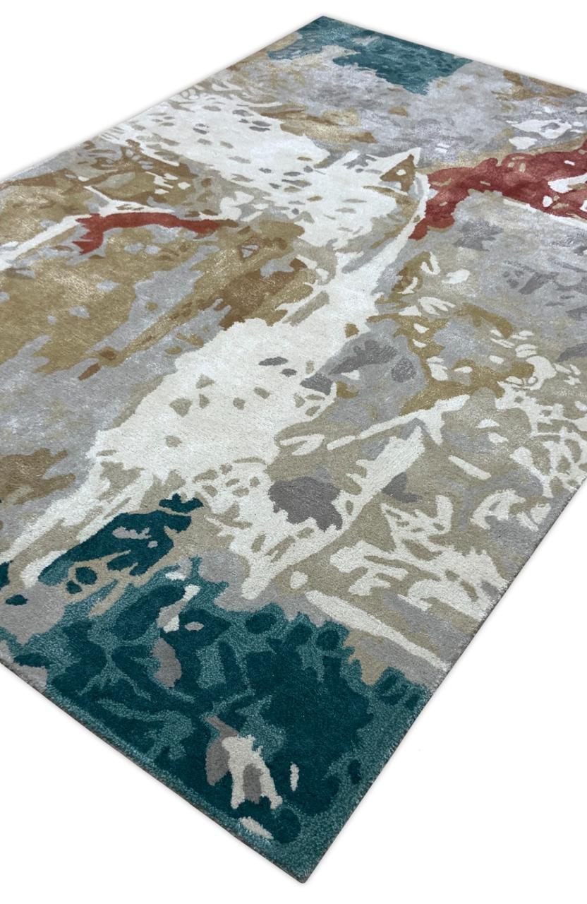 Premium Hand Tufted Abstract Carpet – pattern – luxury hand tufted rug India – The Flamingo Life