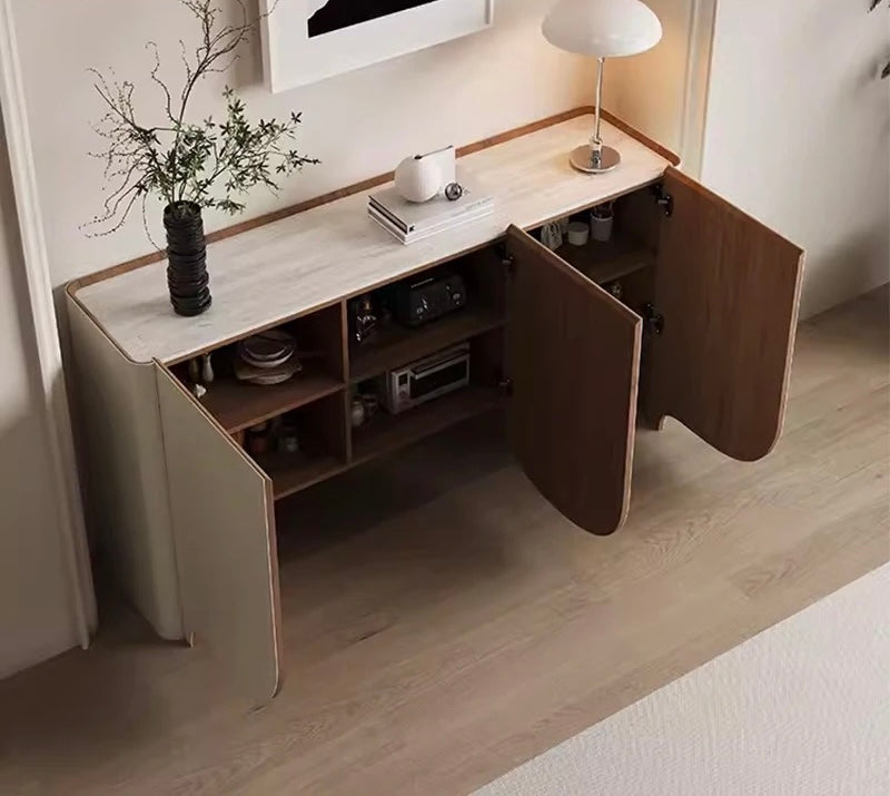 Samurai Cabinet/Console side view - console table - The Flamingo Life