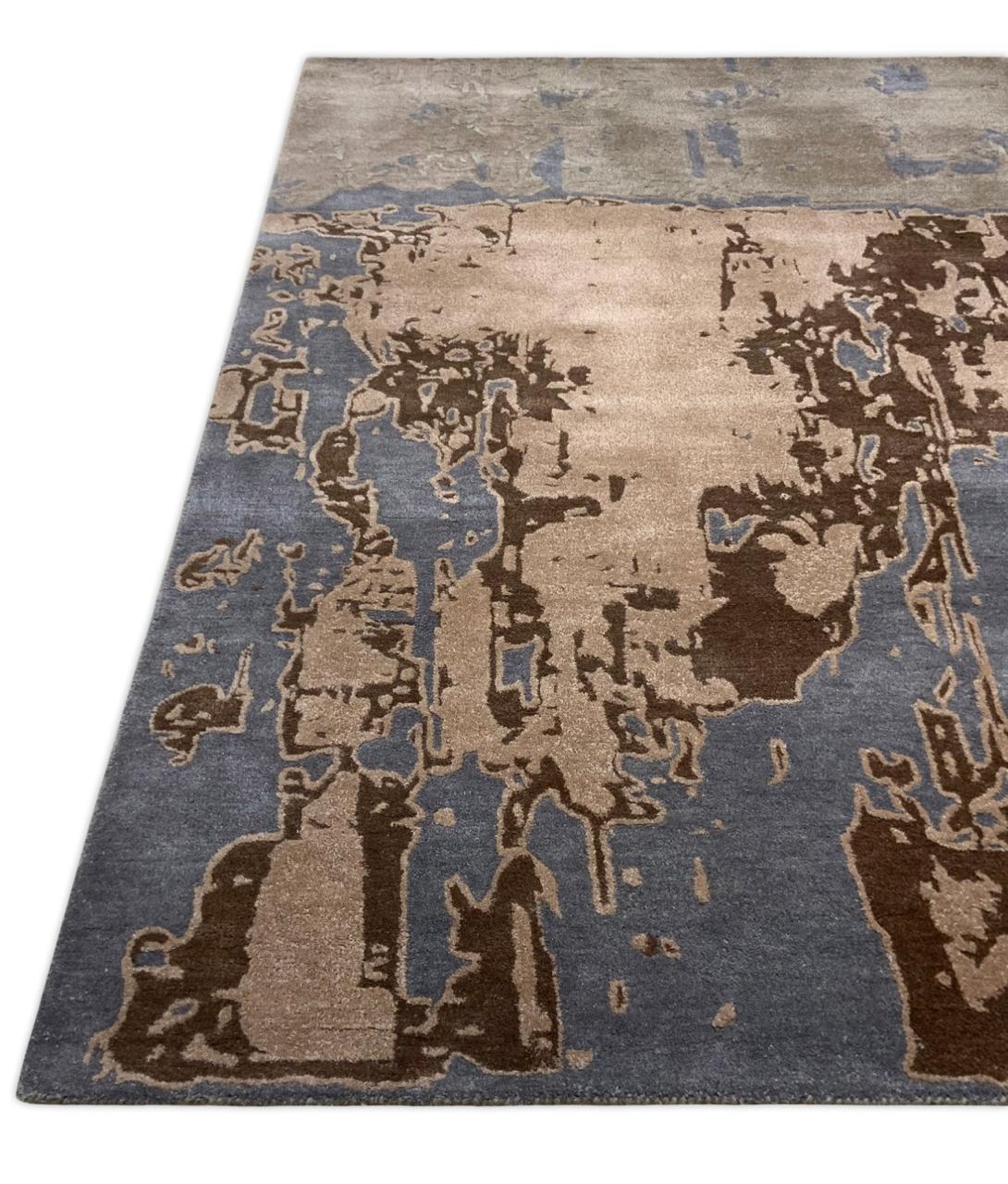 Premium Abstract Hand Tufted Carpet – styled – luxury abstract carpet India – The Flamingo Life
