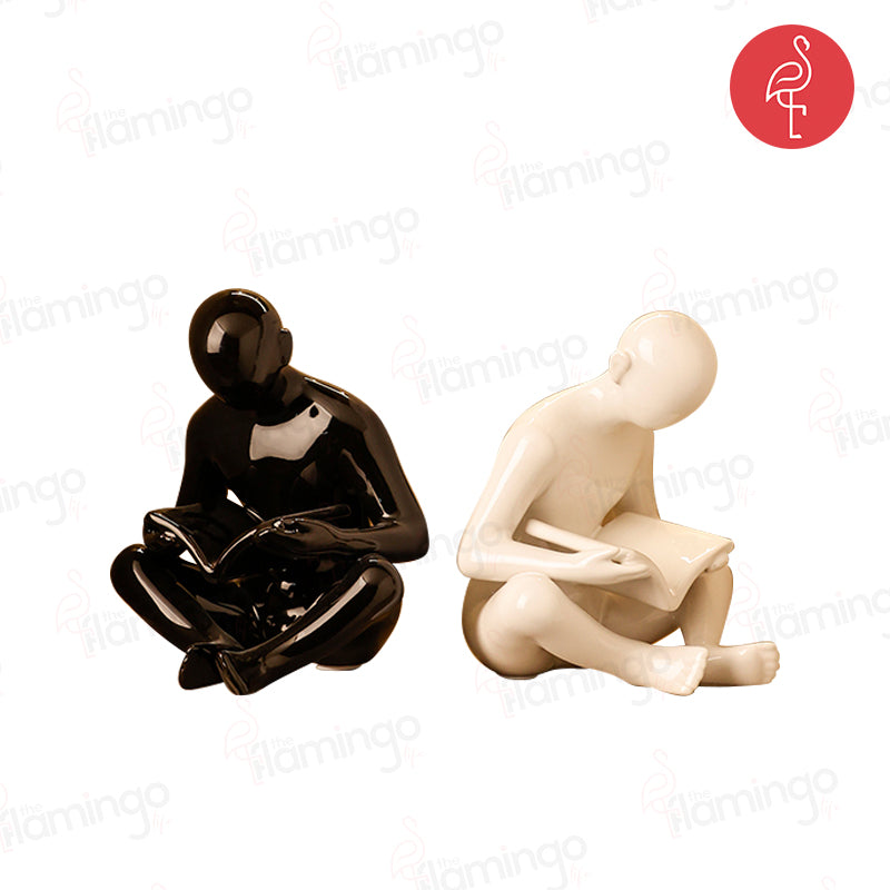 Human Study Book End – side view – luxury bookend India – The Flamingo Life