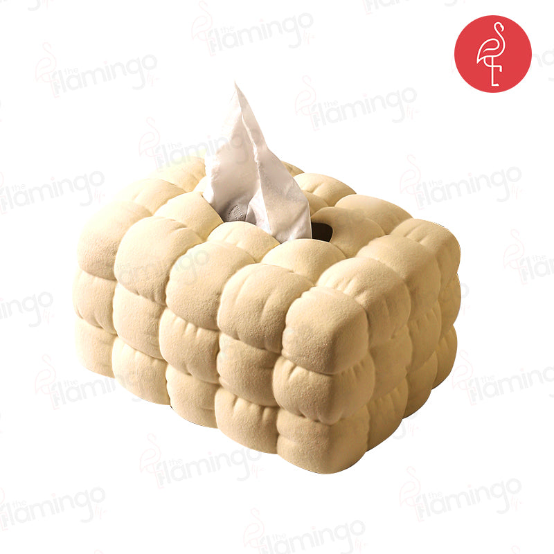 Peaches Nordic Tissue Box – peach variant view – luxury tissue box India – The Flamingo Life