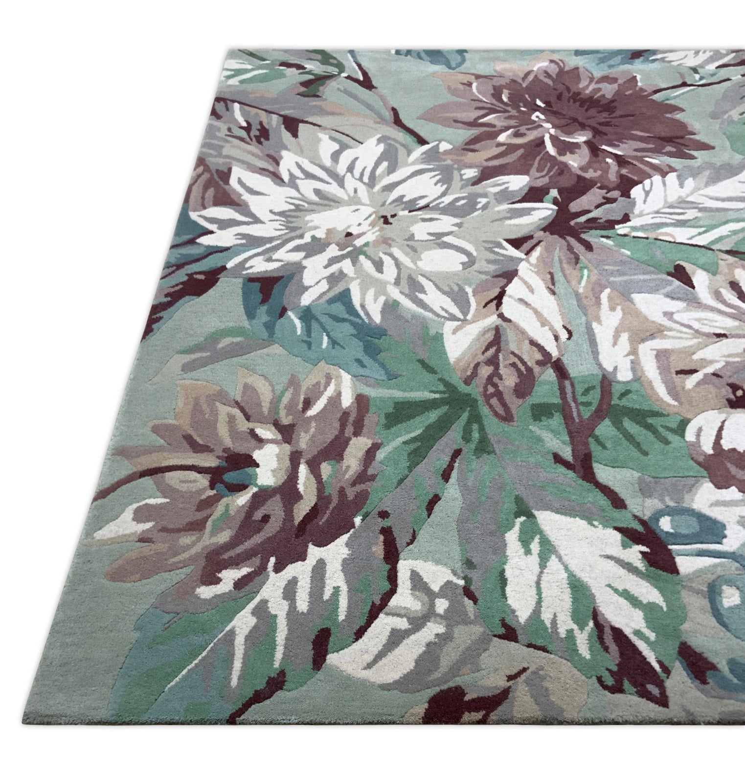 Premium Hand Tufted Floral Carpet – pattern close-up – hand tufted floral rug India – The Flamingo Life