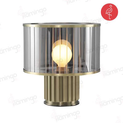 Wales Iron & Glass Lamp – side view – luxury table lamp India – The Flamingo Life