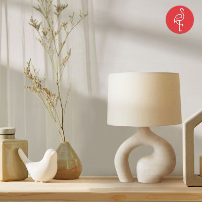 Ophelia Nordic Styled Table Lamp – side view – luxury table lamp India – The Flamingo Life