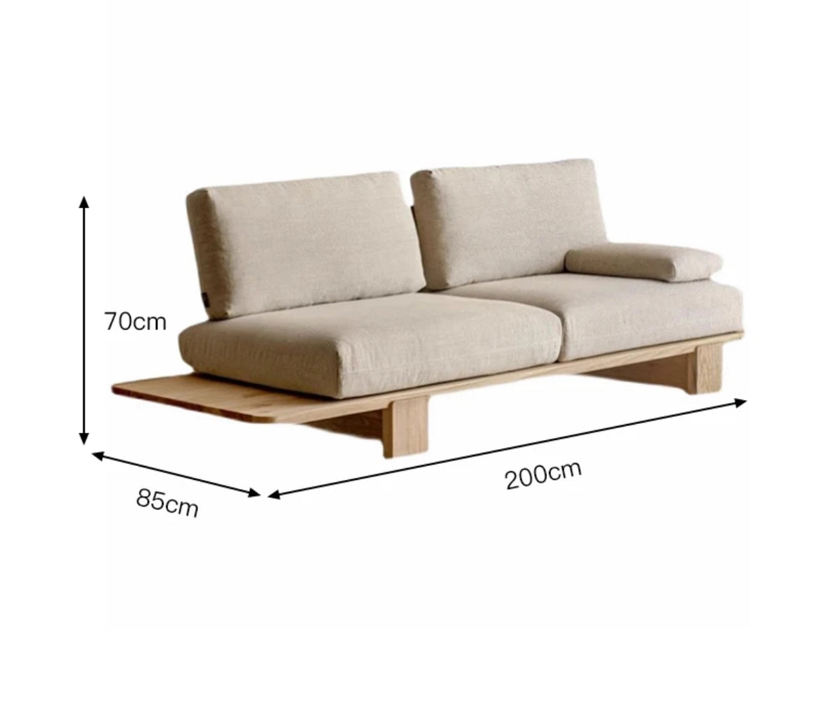 Alrik Japandi Couch Set angle view - Japandi sofa - The Flamingo Life