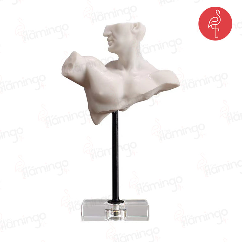 Alexandria Male Bust Figurine – side view – luxury art decor India – The Flamingo Life