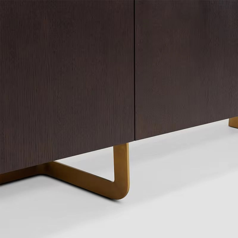 Marble Top Tula Console/Buffet Table angle view - marble console table - The Flamingo Life