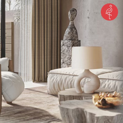 Ophelia Nordic Styled Table Lamp – lifestyle view – luxury table lamp India – The Flamingo Life