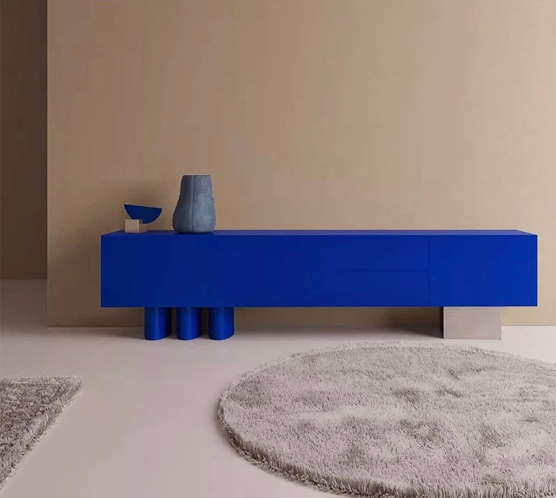 Azure Grand Console Unit side view - console table - The Flamingo Life