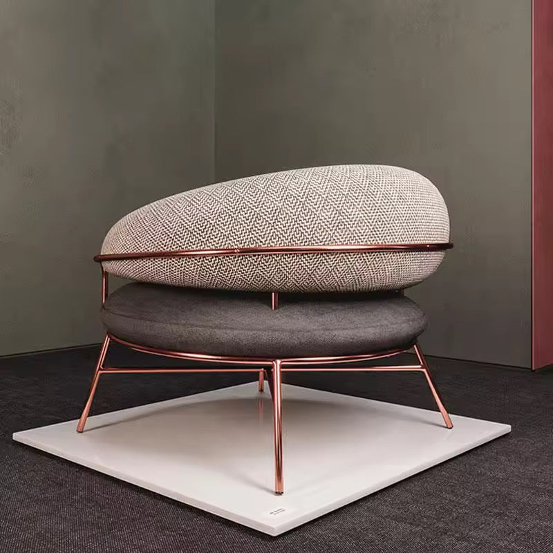 Greta Accent Chair side view - premium leather accent chair - The Flamingo Life