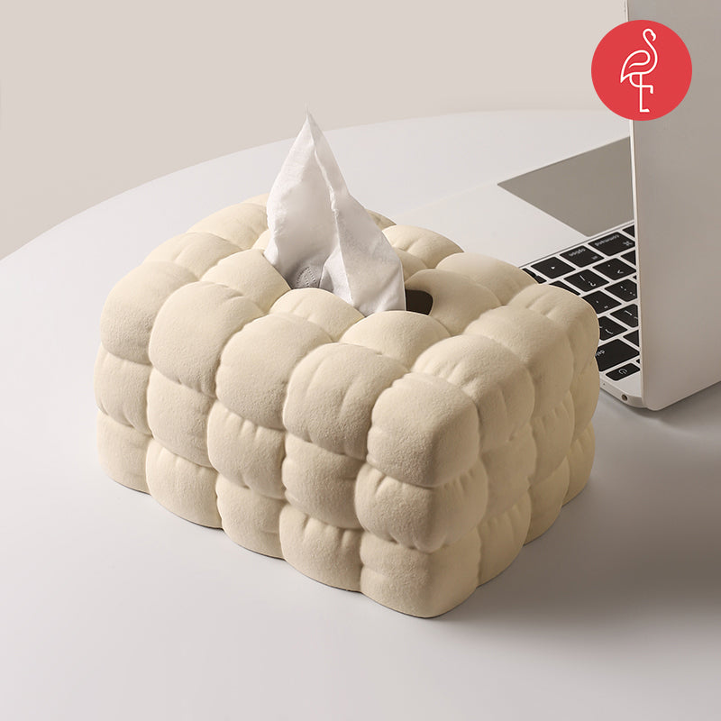 Peaches Nordic Tissue Box – lifestyle view – luxury tissue box India – The Flamingo Life