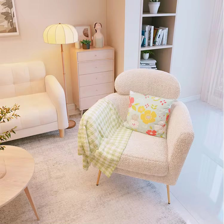 Yosemite Accent Chair in Boucle detail view - boucle fabric accent chair - The Flamingo Life