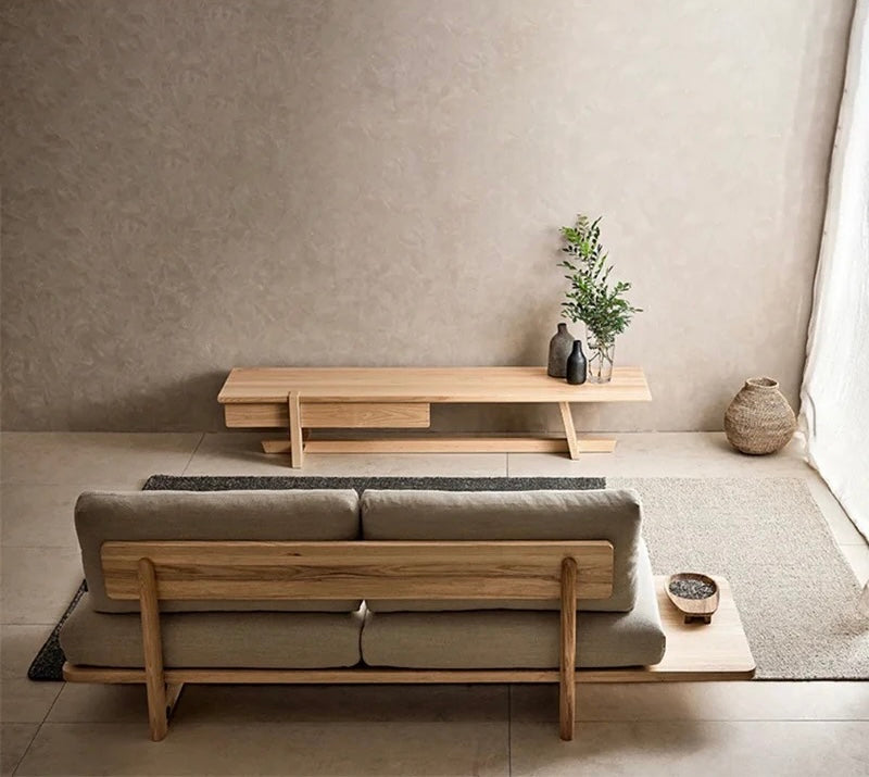 Alrik Japandi Couch Set lifestyle view - Japandi sofa - The Flamingo Life