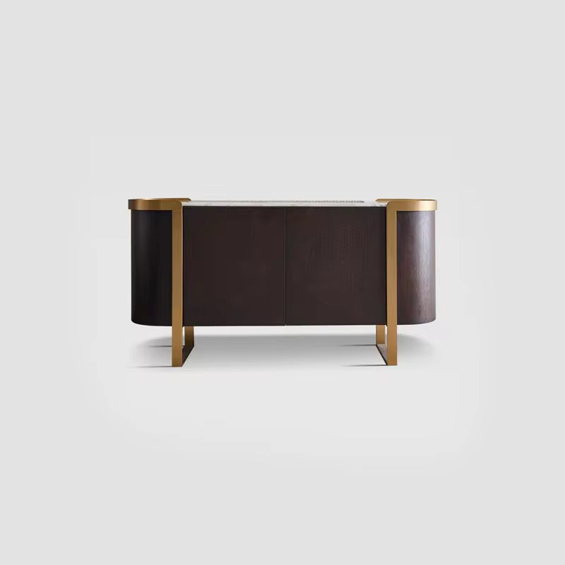 Cora Elite Console Table detail view - marble console table - The Flamingo Life