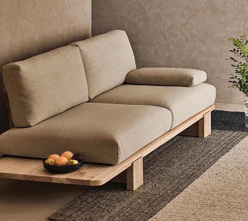 Alrik Japandi Couch Set detail view - Japandi sofa - The Flamingo Life