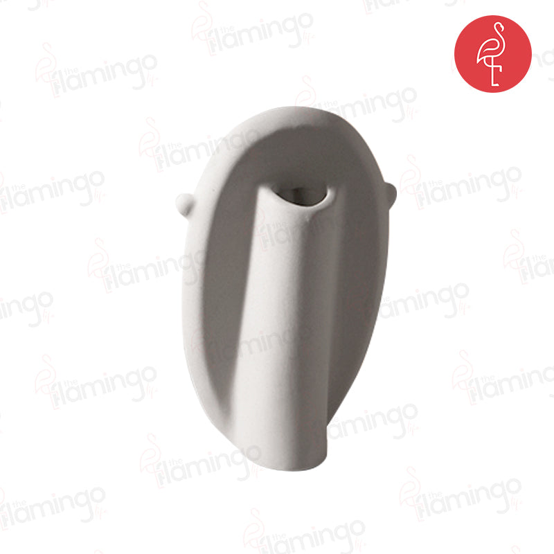 Stella Nordic Face Vase – side view – luxury ceramic vase India – The Flamingo Life