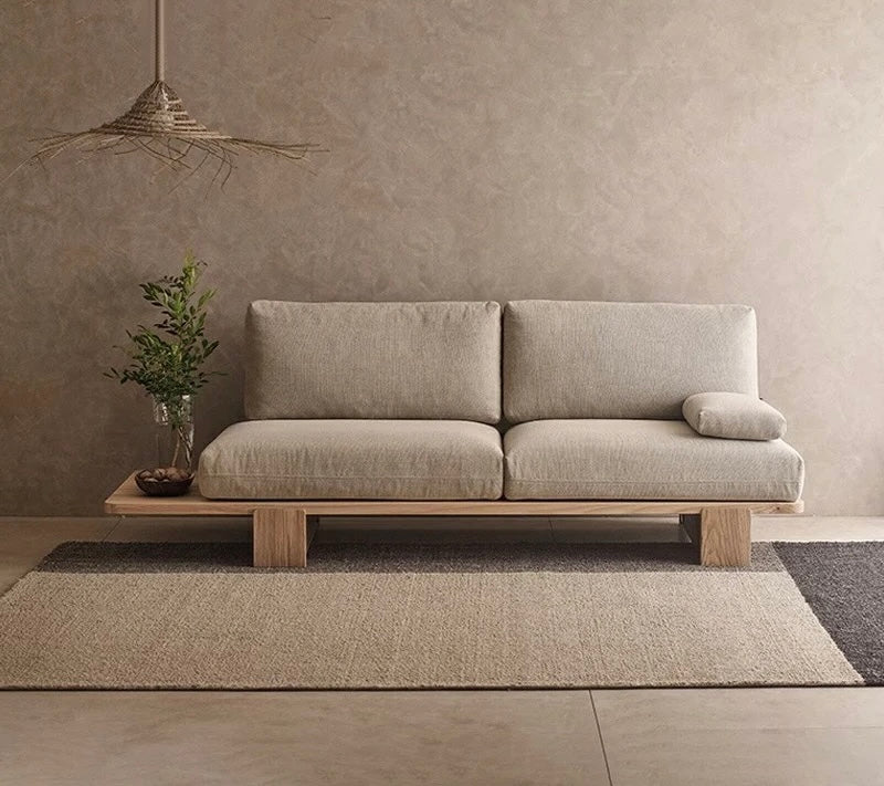 Alrik Japandi Couch Set side view - Japandi sofa - The Flamingo Life