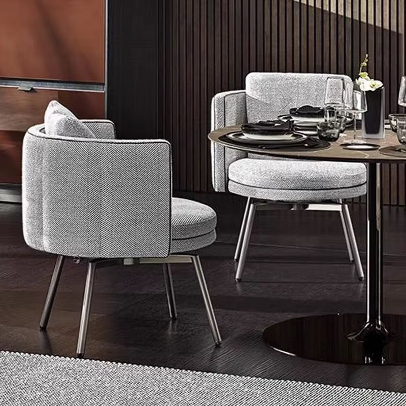 Exquisite Dinning Chair/Accent Chair side view - premium leather accent chair - The Flamingo Life