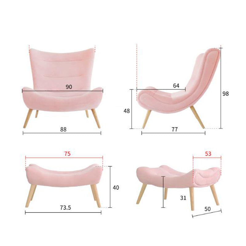 Modern Simple Art Chair angle view - iron accent chair - The Flamingo Life
