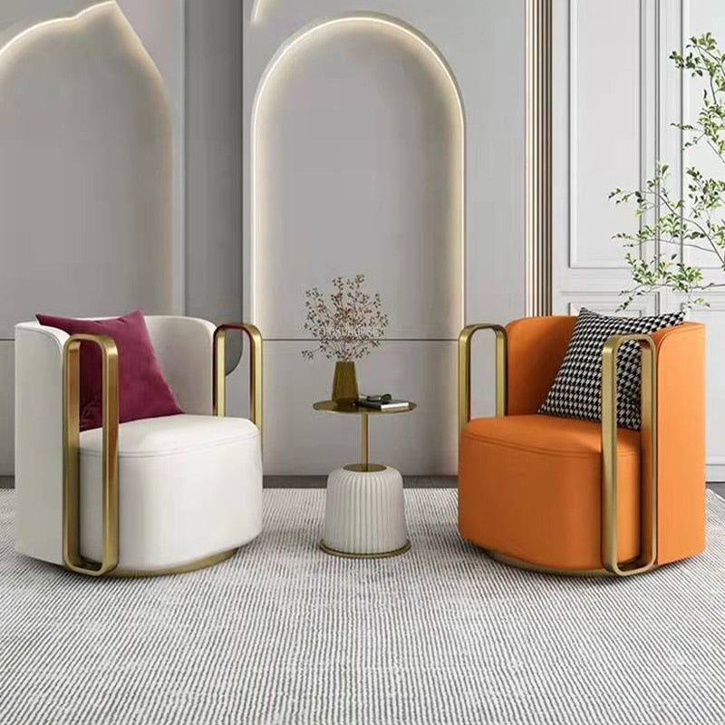 Denmark Luxury Chair lifestyle view - velvet upholstery accent chair - The Flamingo Life