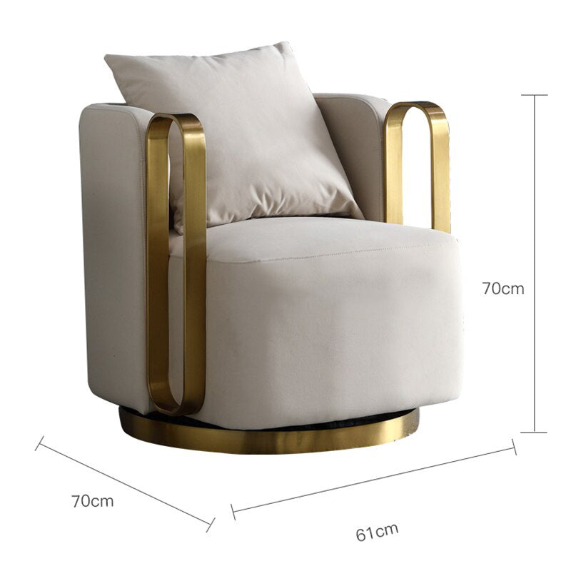 Denmark Luxury Chair side view - velvet upholstery accent chair - The Flamingo Life